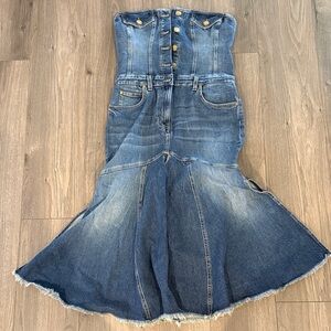 Strapless Blue Denim Mermaid dress